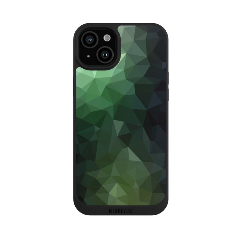 iPhone 15 Plus NIVOpure Polygonal Mosaic Green