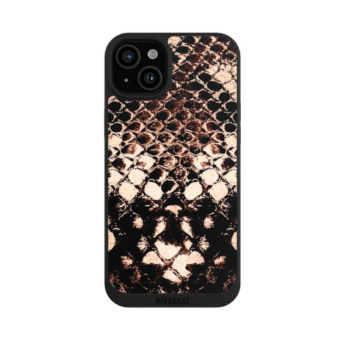 Apple iPhone 15 Plus NIVOpure Rose gold snake print