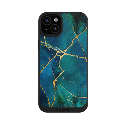 Apple iPhone 15 Plus NIVOpure Mineralischer Glamourlook Blaugold