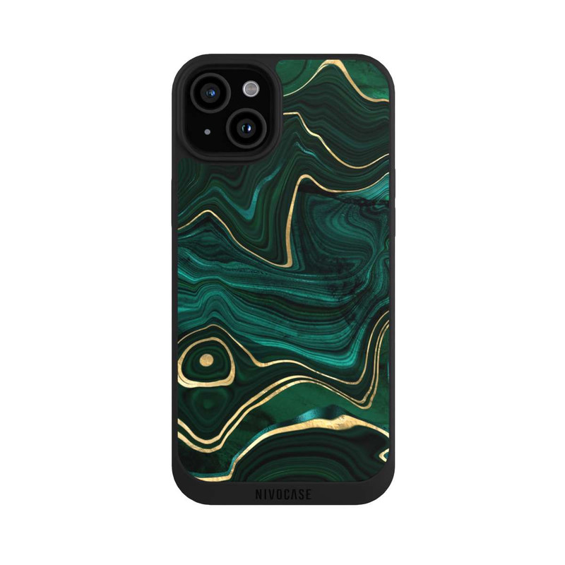 iPhone 15 Plus NIVOpure Malachite gold print