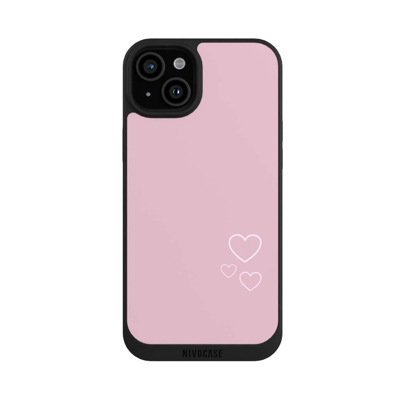 iPhone 15 Plus NIVOpure kleine Herzen auf rosa