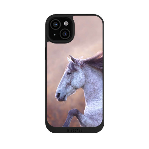 Apple iPhone 15 Plus NIVOpure Cheval sauvage blanc