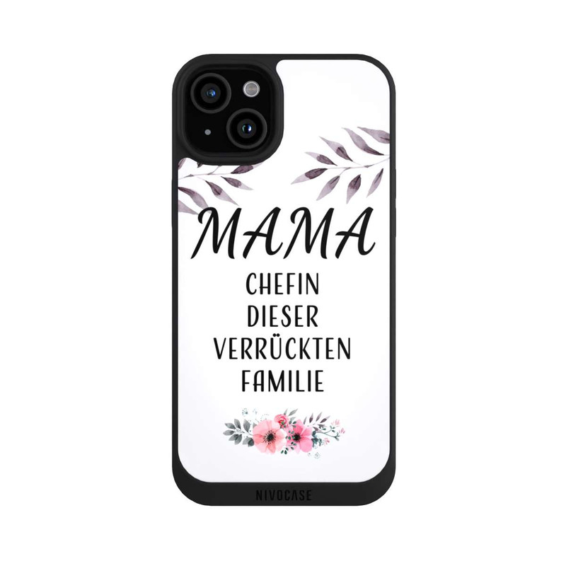 iPhone 15 Plus NIVOpure Mama Chefin dieser Verrückten Familie Weiß