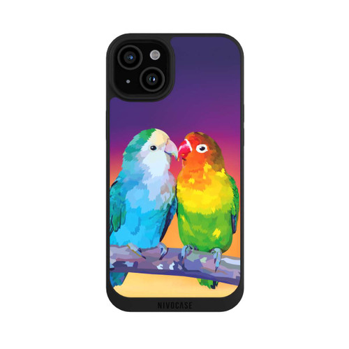Apple iPhone 15 Plus NIVOpure Oiseaux d'amour colorés