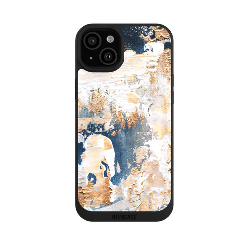 Apple iPhone 15 Plus NIVOpure Abstraction Bleu et Or