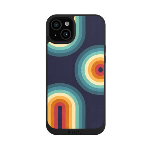 Apple iPhone 15 Plus NIVOpure Double Rainbow on Blue