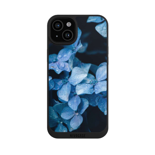 Apple iPhone 15 Plus NIVOpure Fleurs bleues 2