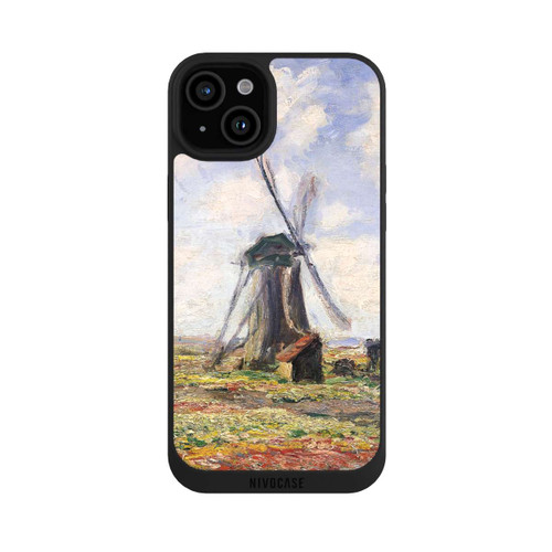 Apple iPhone 15 Plus NIVOpure Tulip Fields with the Rijnsburg Windmil by Claude Monet