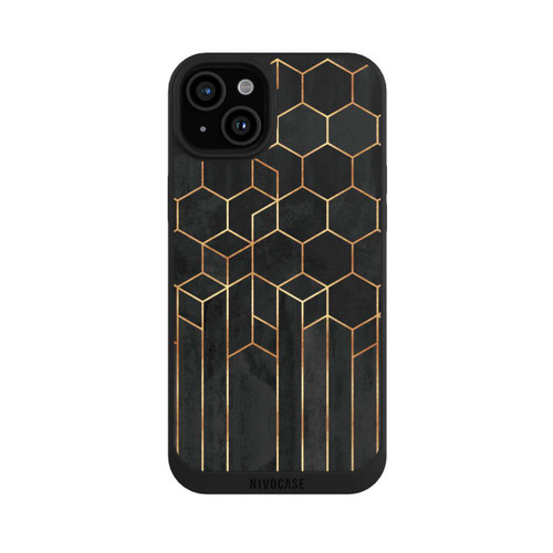 Apple iPhone 15 Plus NIVOpure Hexagones noirs