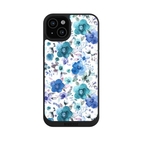 Apple iPhone 15 Plus NIVOpure Winter Floral Bouquets Blue