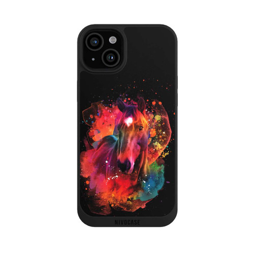Apple iPhone 15 Plus NIVOpure Pferd Colorful Sprayart