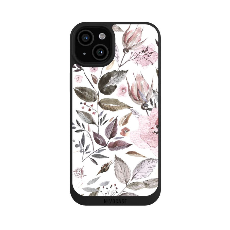 iPhone 15 Plus NIVOpure Aquarell braune Rosenblüten