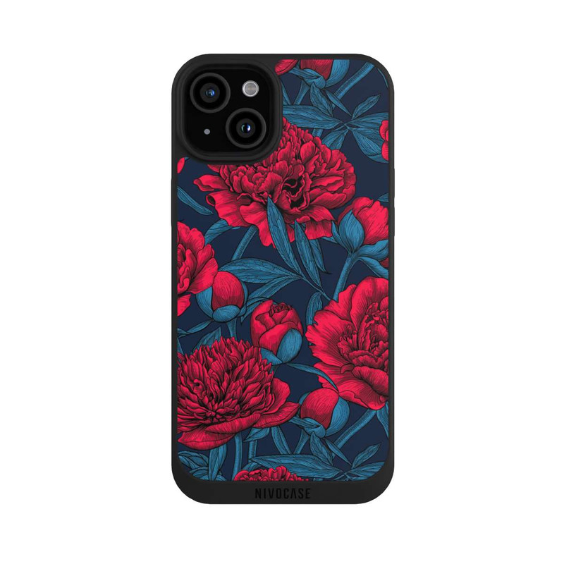 iPhone 15 Plus NIVOpure Jardin de pivoines nocturnes
