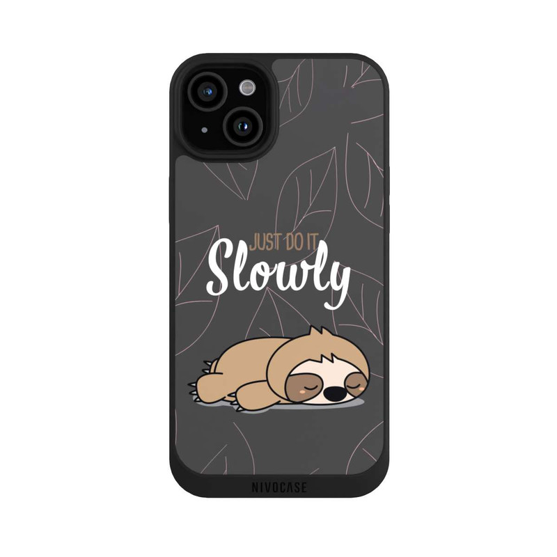 iPhone 15 Plus NIVOpure Just Do It Slowly Sloth Grey