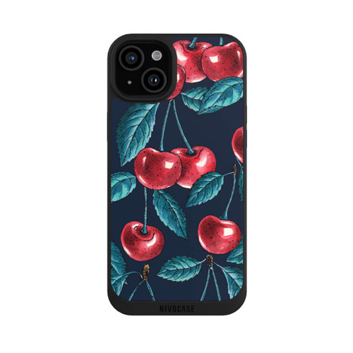 Apple iPhone 15 Plus NIVOpure Cerises Motif foncé