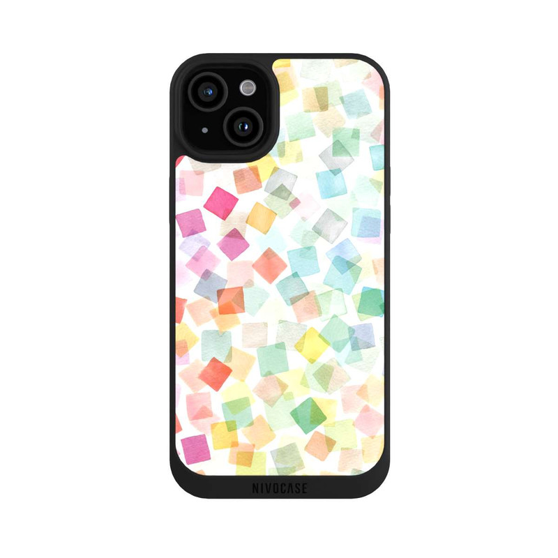 iPhone 15 Plus NIVOpure Confetti Geometric Plaids Rainbow