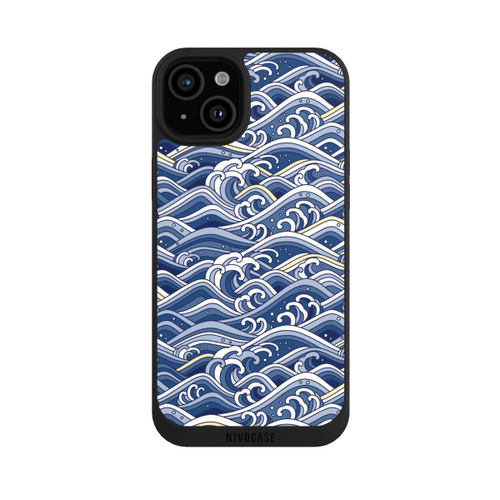 Apple iPhone 15 Plus NIVOpure Vagues bleues kanagawa