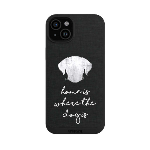 Apple iPhone 15 Plus NIVOpure Home Is Where The Dog Is - White on Black