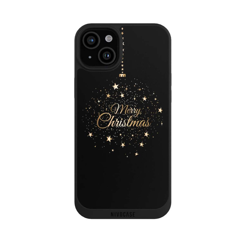 iPhone 15 Plus NIVOpure Merry Christmas Gold Stars