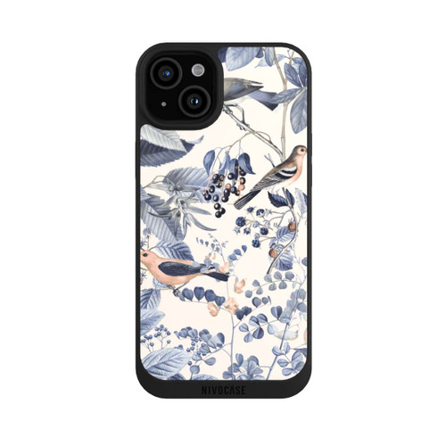 Apple iPhone 15 Plus NIVOpure Vögel und Beeren in Beige