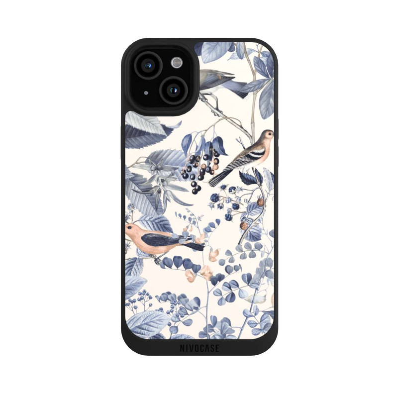 iPhone 15 Plus NIVOpure Oiseaux Et Baies en Beige