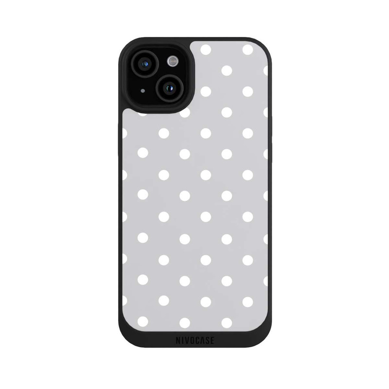 iPhone 15 Plus NIVOpure Polka Dots Gris