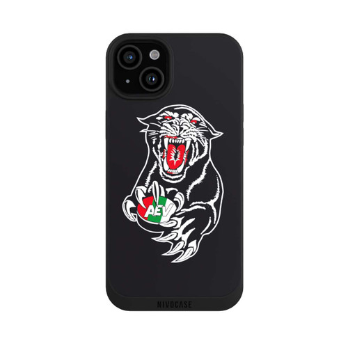 Apple iPhone 15 Plus NIVOpure Augsburger Panther Logo Schwarz