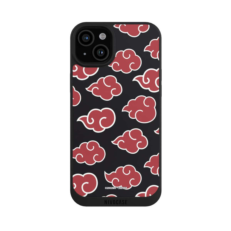 iPhone 15 Plus NIVOpure Akatsuki Pattern Black Big