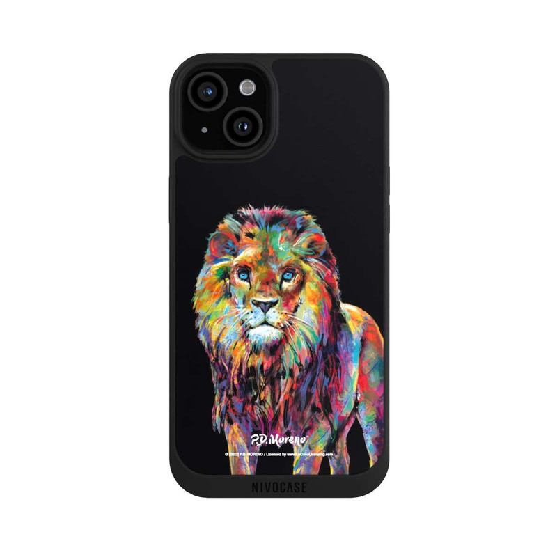 iPhone 15 Plus NIVOpure Löwe Bunte Kunst von P.D. Moreno