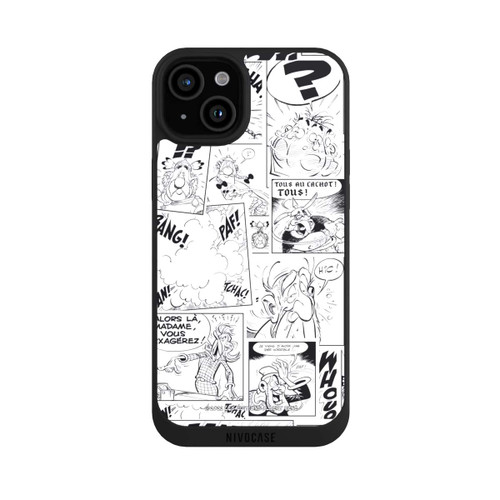 Apple iPhone 15 Plus NIVOpure Asterix Comic Black and White