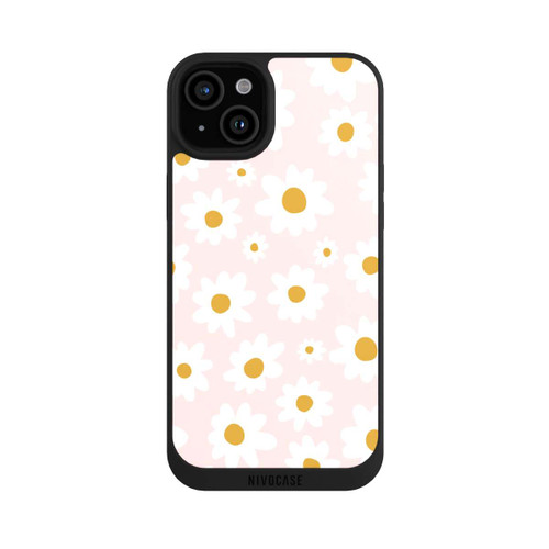 Apple iPhone 15 Plus NIVOpure Retro Gänseblümchen und Rosenmuster