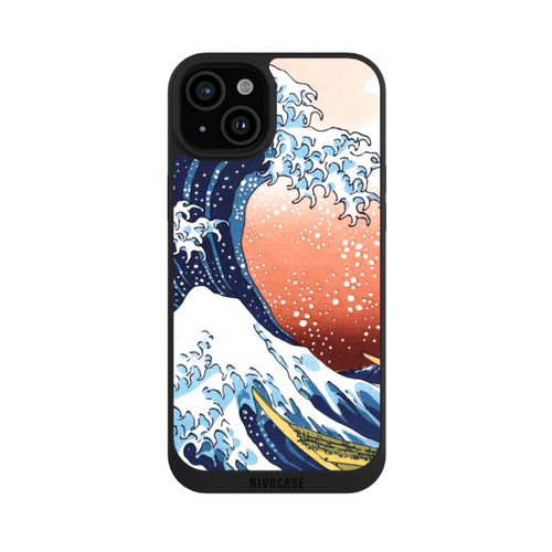 Apple iPhone 15 Plus NIVOpure La Grande Vague de Kanagawa Rouge