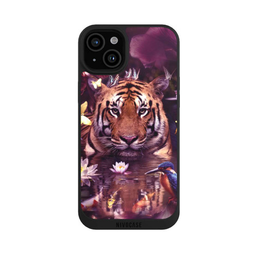 Apple iPhone 15 Plus NIVOpure Tiger Blumenrahmen