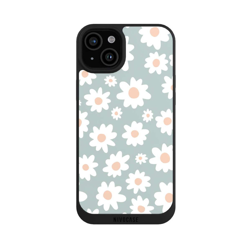 iPhone 15 Plus NIVOpure Marguerites Pattern Vert