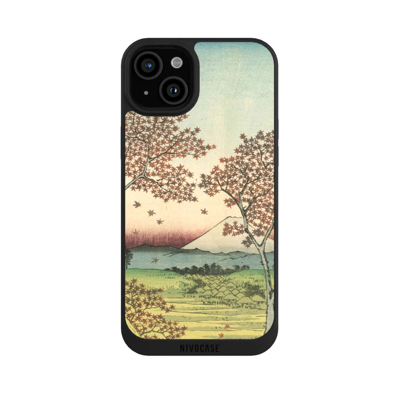 iPhone 15 Plus NIVOpure Colline du crépuscule à Meguro Utagawa Hiroshige