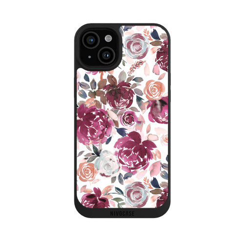 Apple iPhone 15 Plus NIVOpure Pivoines et roses d'automne Rose