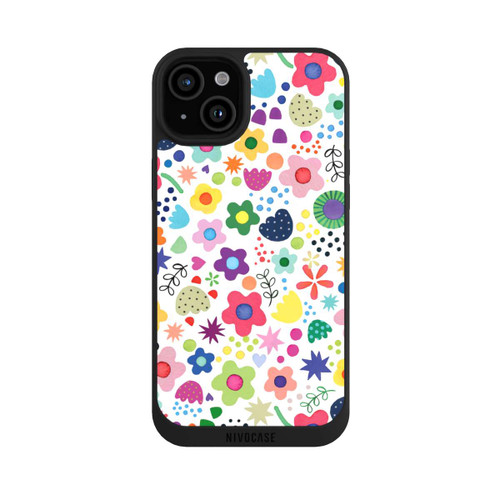 Apple iPhone 15 Plus NIVOpure Psychedelische Blumen bunt