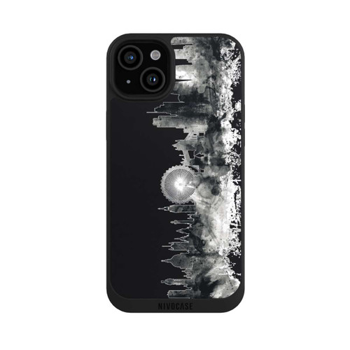 Apple iPhone 15 Plus NIVOpure London Ligne d'horizon BW Noir