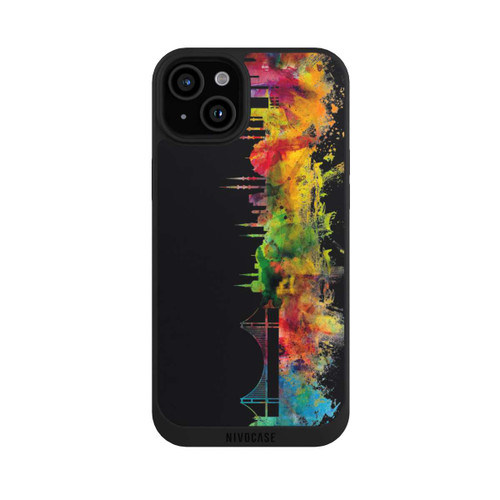 Apple iPhone 15 Plus NIVOpure Ligne d'horizon d'Istanbul Turquie Noir