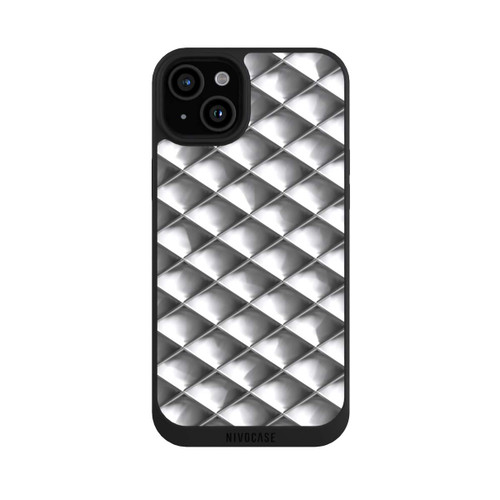 Apple iPhone 15 Plus NIVOpure Glamour Silver Squares