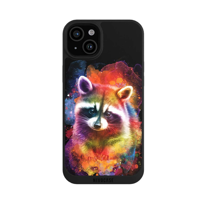 iPhone 15 Plus NIVOpure Happy Racoon Black