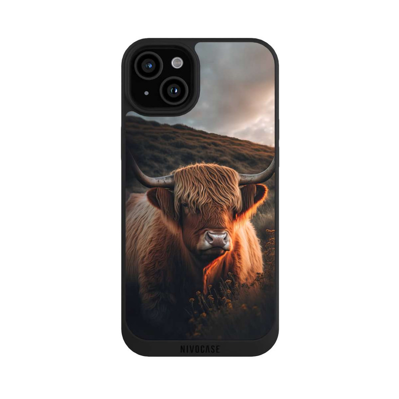iPhone 15 Plus NIVOpure Highland Cow With Big Horns with AI