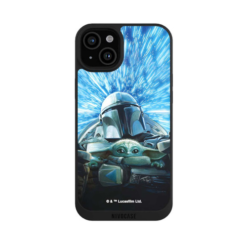 Apple iPhone 15 Plus NIVOpure Grogu et Mando Flying Blue