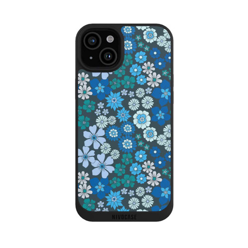 Apple iPhone 15 Plus NIVOpure Blaue Blumen DeinDesign