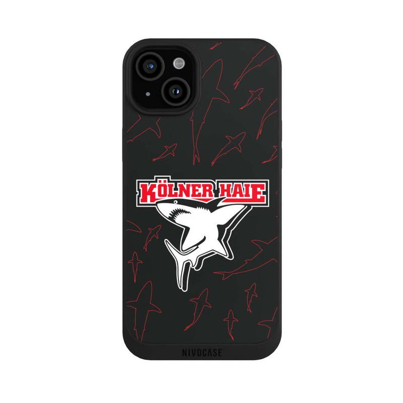 iPhone 15 Plus NIVOpure Haie Muster Rot