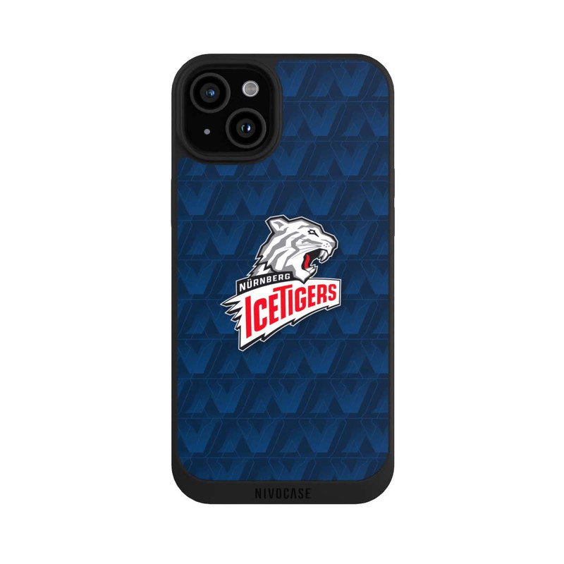 iPhone 15 Plus NIVOpure Nürnberg Ice Tigers Logo Muster