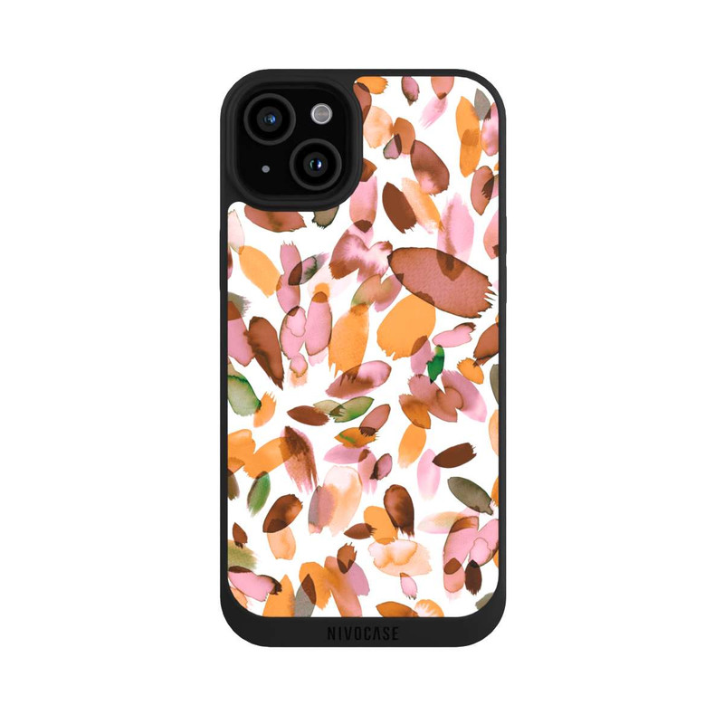 iPhone 15 Plus NIVOpure Watercolor Petal Stains Orange