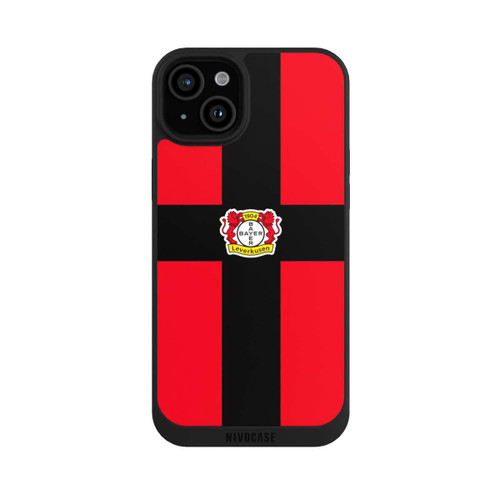 Apple iPhone 15 Plus NIVOpure Bayer 04 Leverkusen Schwarzes Kreuz auf Rot
