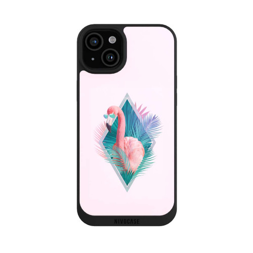 Apple iPhone 15 Plus NIVOpure Tropical Leaves Flamingo