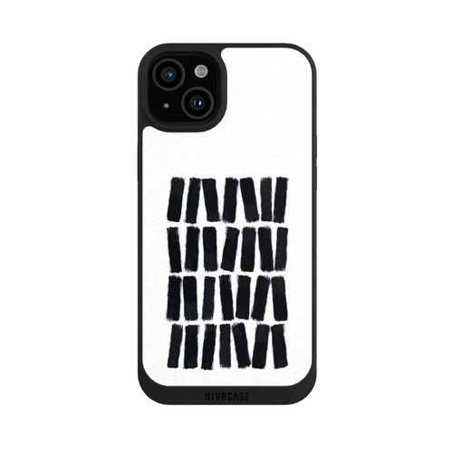 Apple iPhone 15 Plus NIVOpure Black Brush Strokes